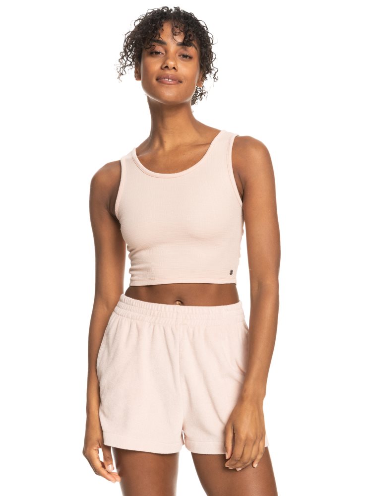 Hauts Roxy Good Keepsake Crop Corail Femme | JMN-21204529