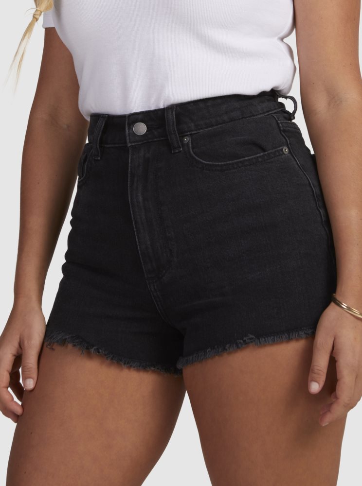 Shorts Roxy Eva Denim Grise Foncé Femme | IIM-42856426