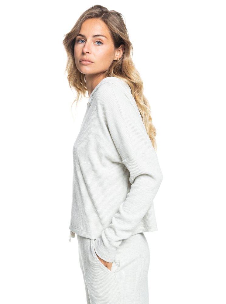 Sweat à Capuche Roxy Sunday Morning Grise Femme | NKT-39587367