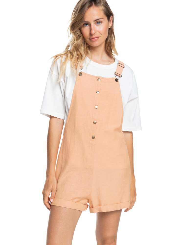 Rompers Roxy Back To Goodbye Corta Overalls Rose Femme | ZRU-34400900