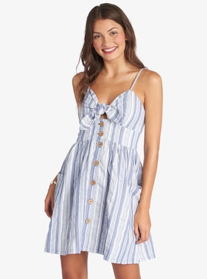 Peignoir Roxy Under The Cali Sun Stripe Lanières Bleu Stripes Femme | JPB-18556517