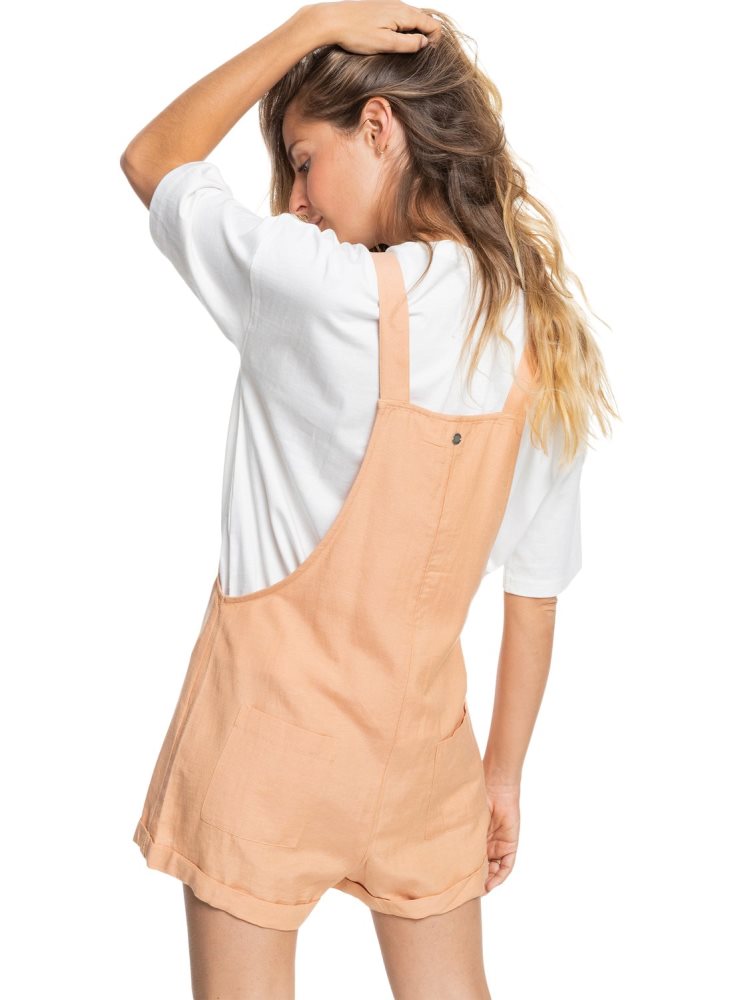 Rompers Roxy Back To Goodbye Corta Overalls Rose Femme | ZRU-34400900