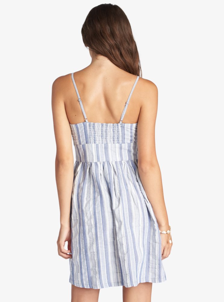 Peignoir Roxy Under The Cali Sun Stripe Lanières Bleu Stripes Femme | JPB-18556517