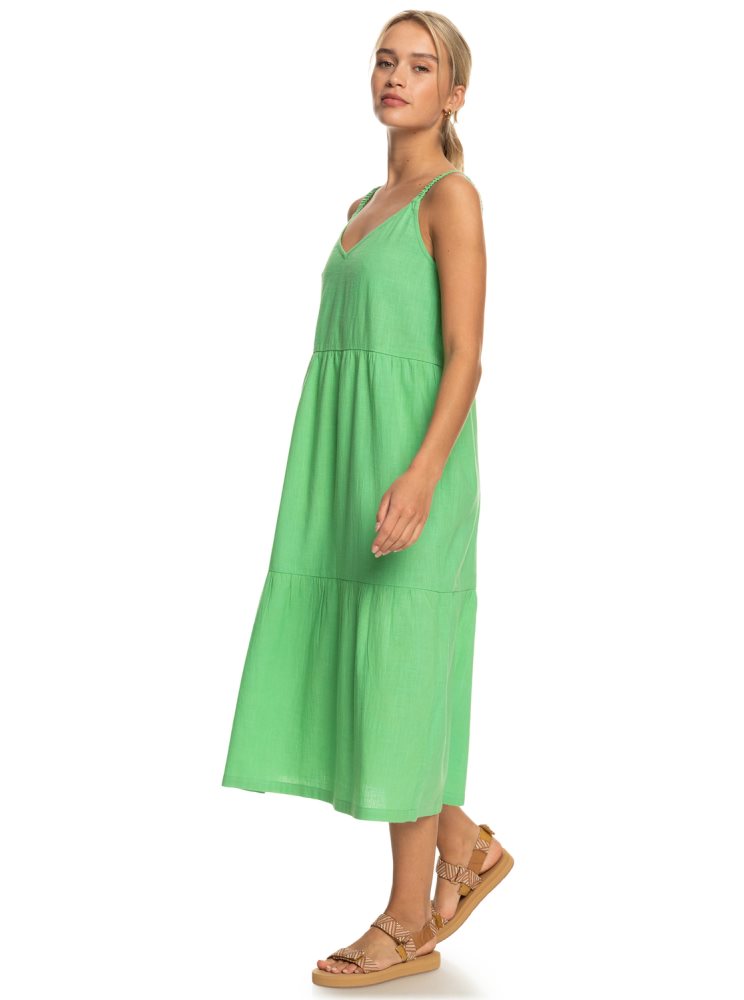 Peignoir Roxy Waiting Line Midi Vert Femme | YYJ-37921756