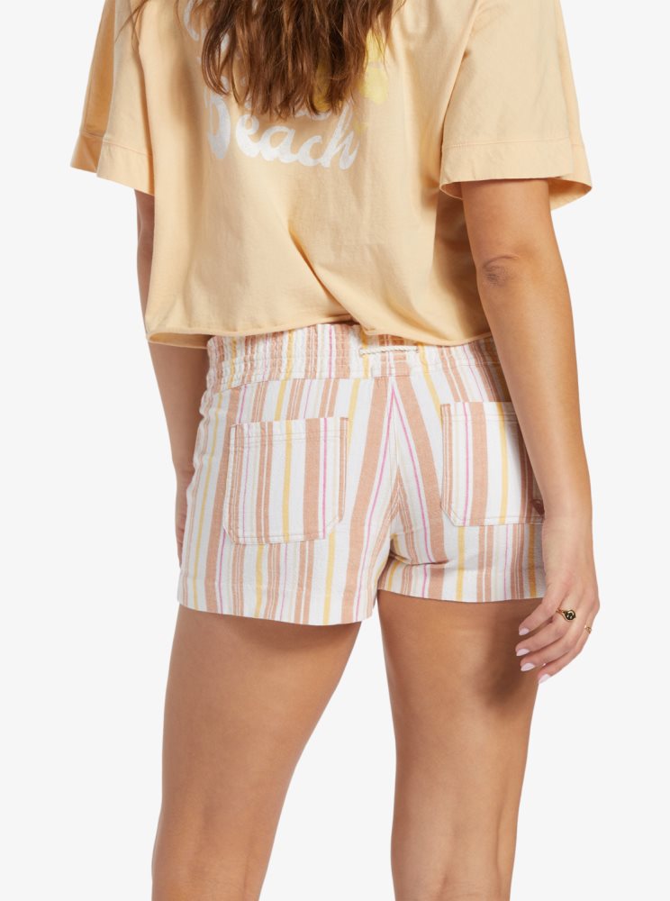 Shorts Roxy Oceanside Elasticized Stripes Femme | HMY-77775054