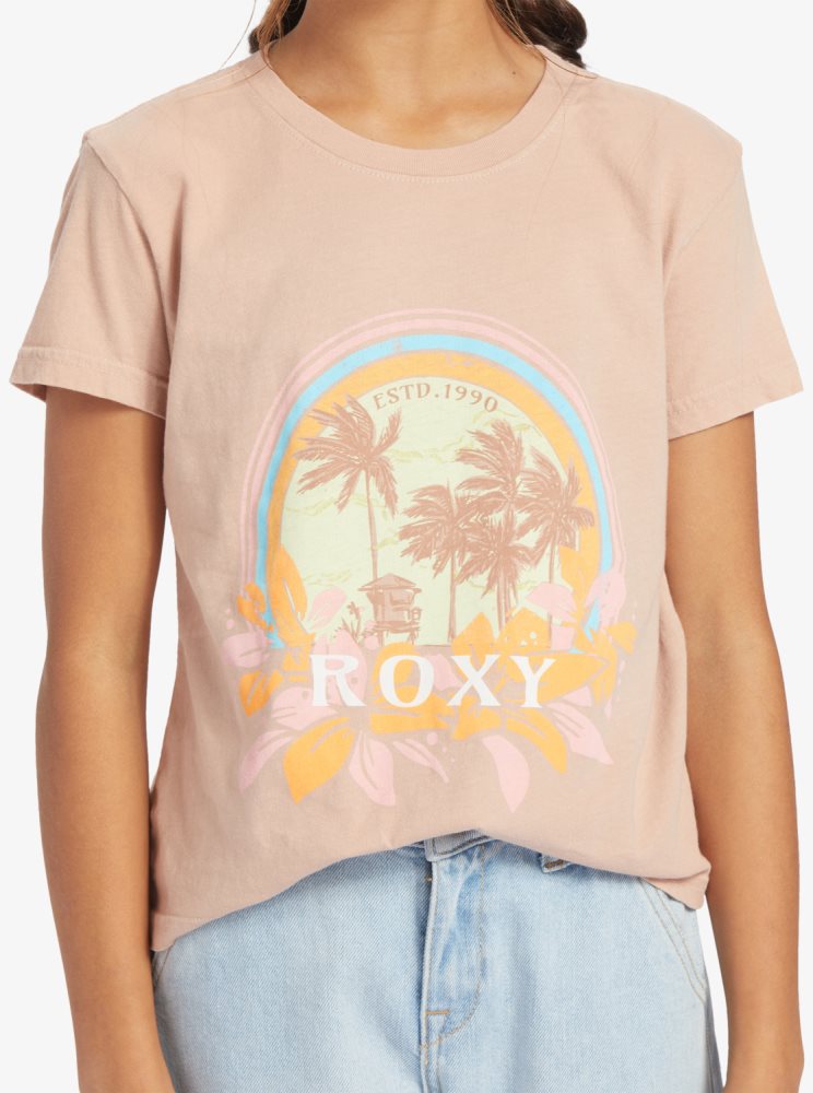 T Shirts Roxy 4-16 Haleiwa Moment Rose Enfant | PEB-36753469