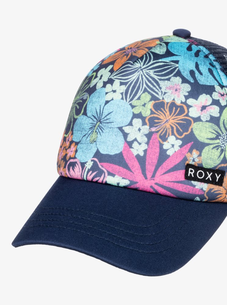 Chapeaux Roxy 4-16 Honey Coconut Trucker Indigo Enfant | LND-03355242