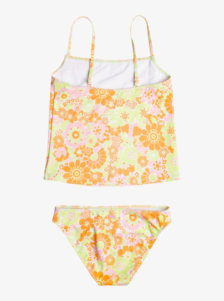 Tankinis Roxy 4-16 Last In Paradise Two Piece Set Orange Enfant | OXZ-21402553