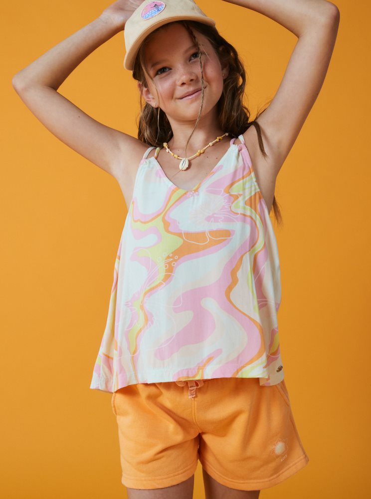 Shorts Roxy 4-16 Distance And Time B Sweat Orange Enfant | QOG-37676681