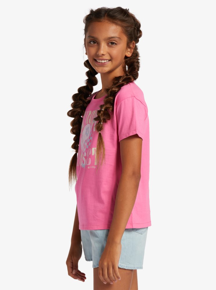 T Shirts Roxy 4-16 Day And Night A Rose Enfant | AXN-19657078