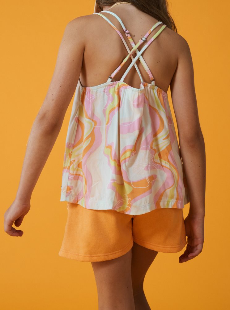 Shorts Roxy 4-16 Distance And Time B Sweat Orange Enfant | QOG-37676681