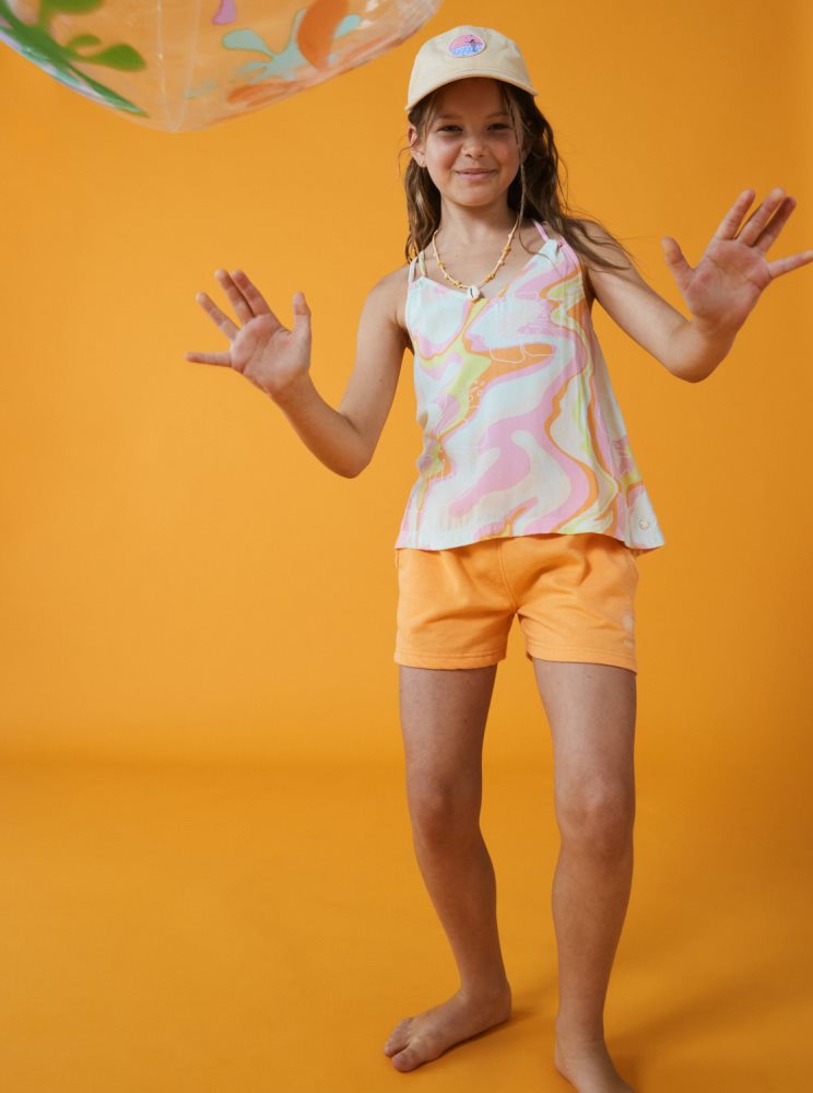 Shorts Roxy 4-16 Distance And Time B Sweat Orange Enfant | QOG-37676681