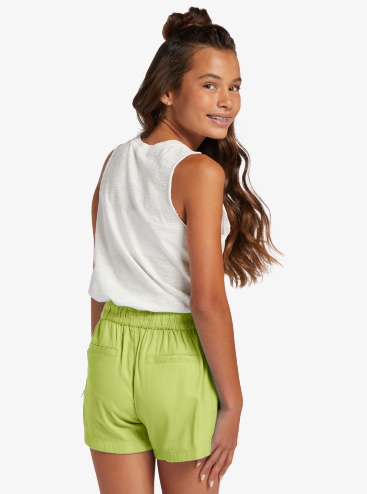 Shorts Roxy 4-16 Una Mattina Elastic Taille Vert Enfant | LHU-87292573