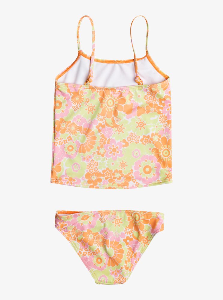 Tankinis Roxy 4-16 Happiness Feeling Two Piece Set Orange Enfant | LAT-59126839