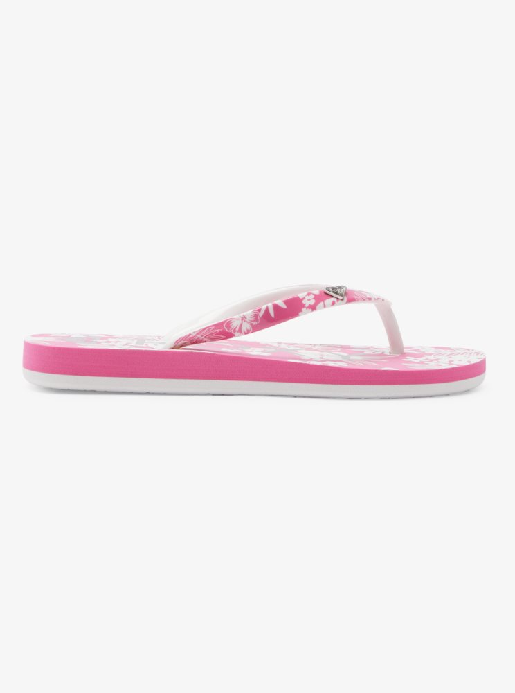 Sandales Roxy 4-16 Pebbles Rose Fleur Enfant | FZG-04229026