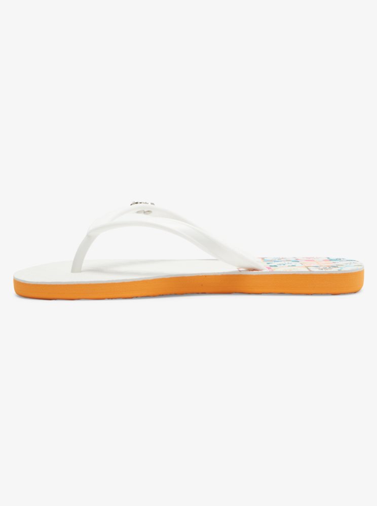 Sandales Roxy 4-16 Viva Stamp Blanche Enfant | XXP-73355049