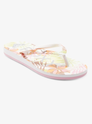 Sandales Roxy 4-16 Pebbles Blanche Orange Rose Enfant | HZM-52286131