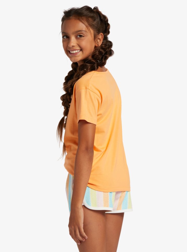 T Shirts Roxy 4-16 Day And Night B Orange Enfant | ZCA-55339081