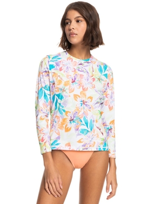 Rashguards Roxy Sea Skippin UPF 50 Long Sleeve Blanche Femme | IDW-22012621