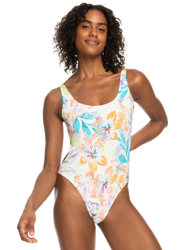 Maillots De Bain Roxy Retro Revo Blanche Femme | ELH-58467630