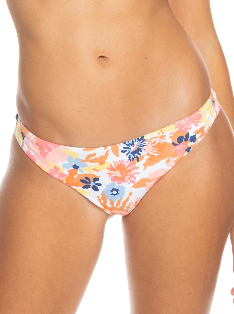 Bas De Bikini Roxy Printed Beach Classics Cheeky Blanche Femme | BWE-28057982