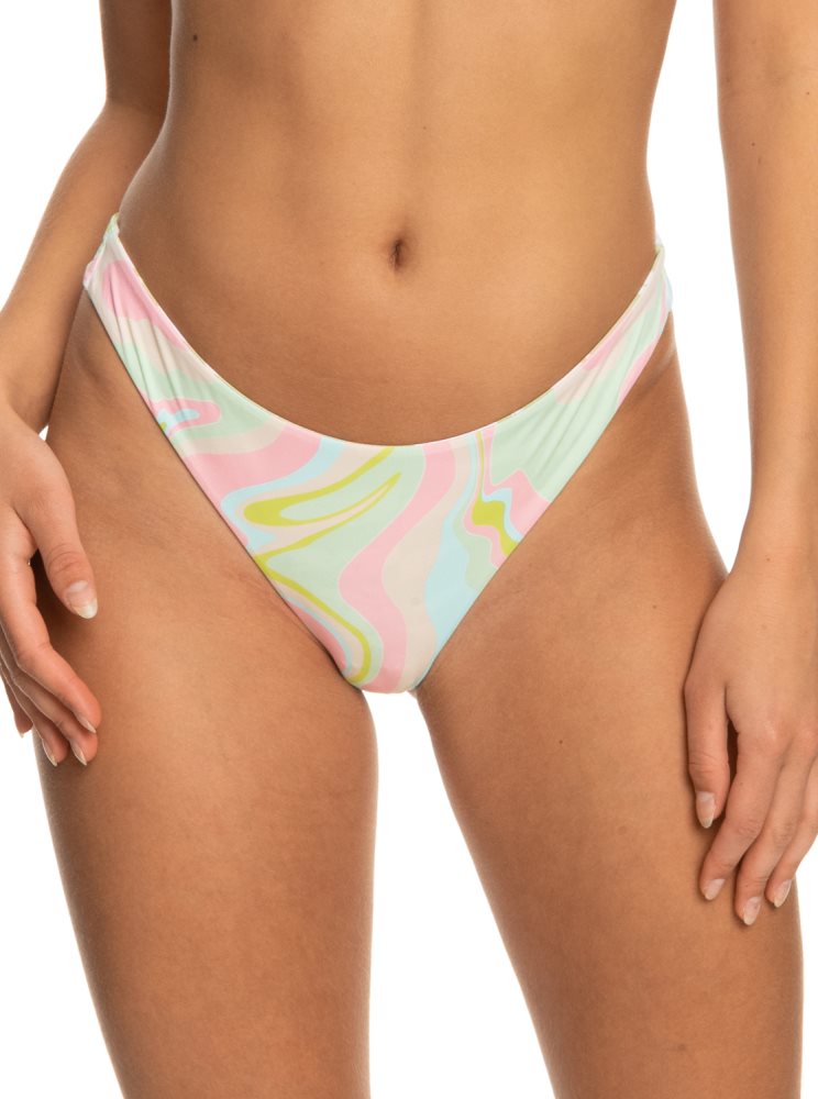 Bas De Bikini Roxy Tropics Hype Skimpy Blanche Multicolore Femme | MJH-73300118