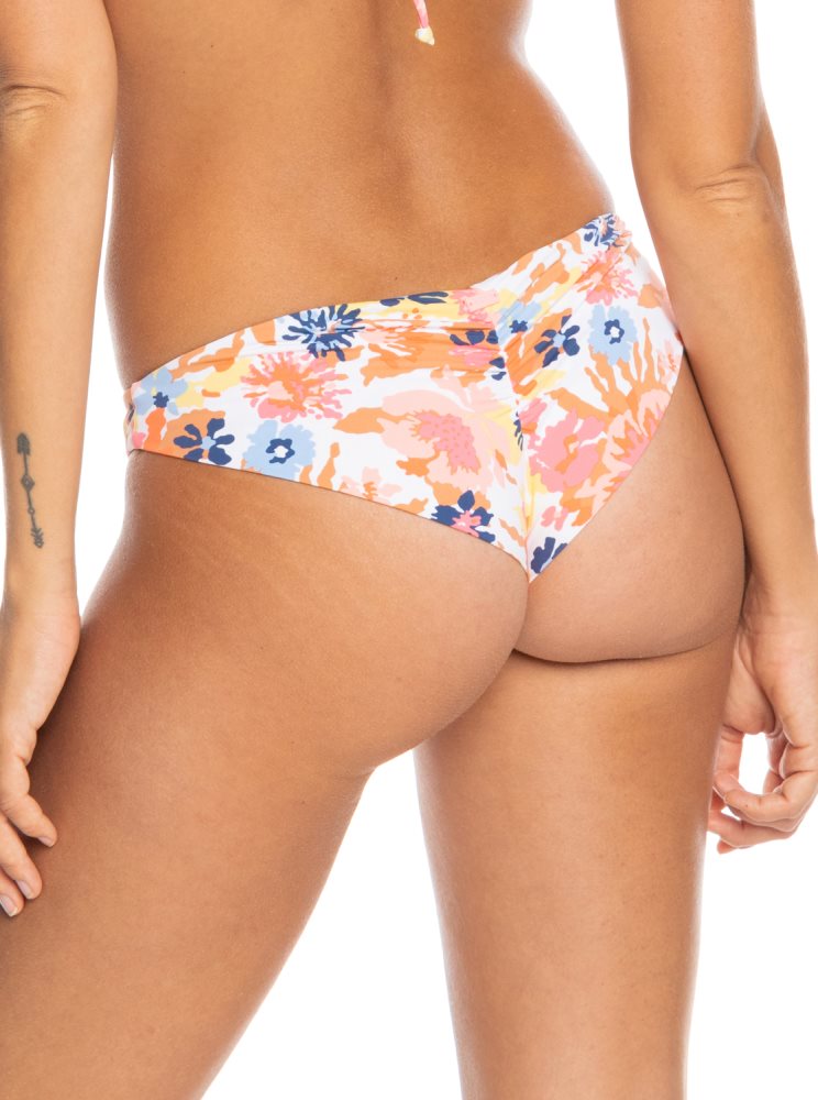 Bas De Bikini Roxy Printed Beach Classics Cheeky Blanche Femme | BWE-28057982