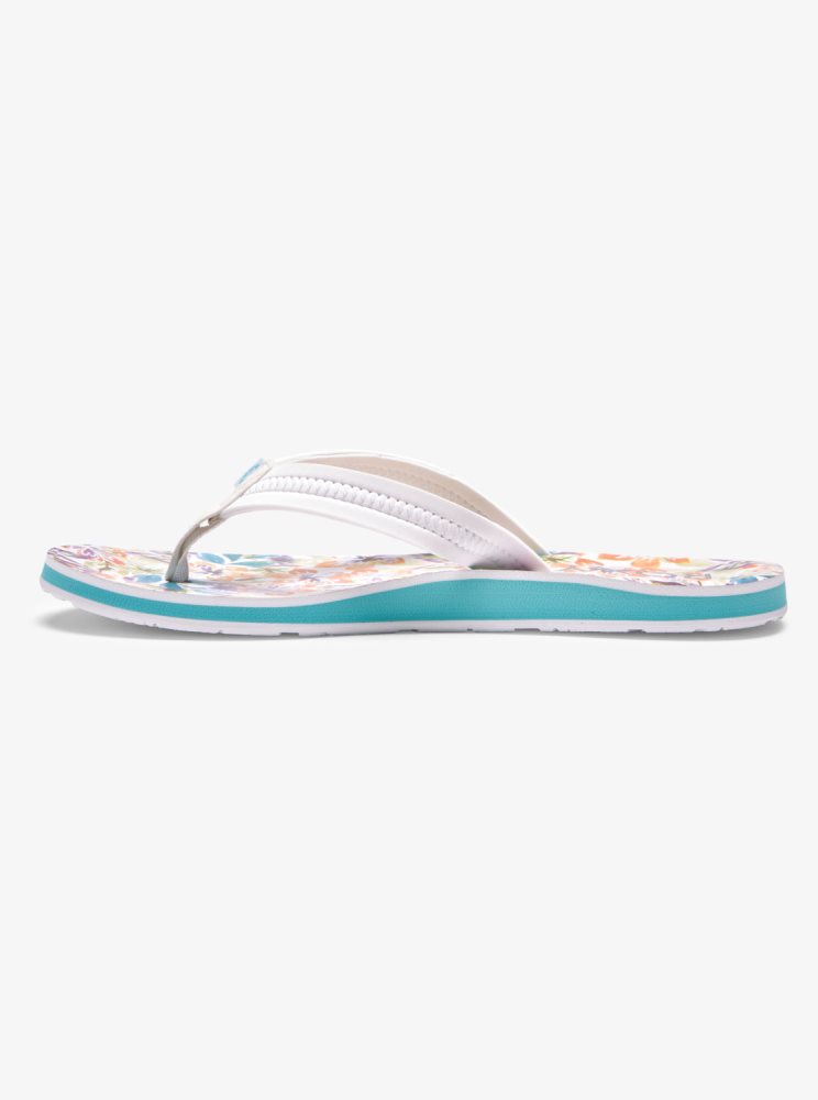 Tong Roxy Vista Loreto Blanche Bleu Femme | PWR-22409279