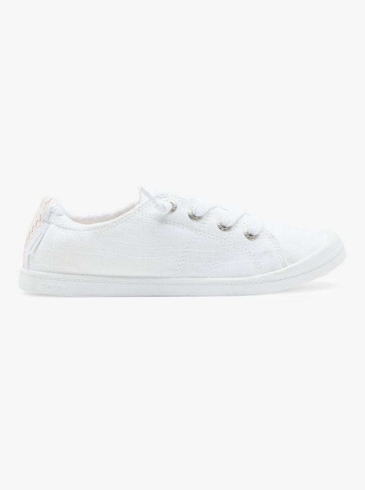 Basket Roxy Bayshore Blanche Femme | EHY-55813494