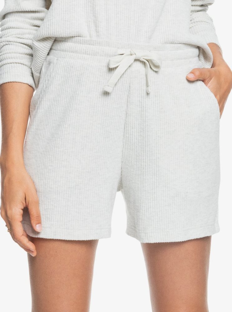 Shorts Roxy Sunday Morning Rib Grise Femme | RCQ-38068933