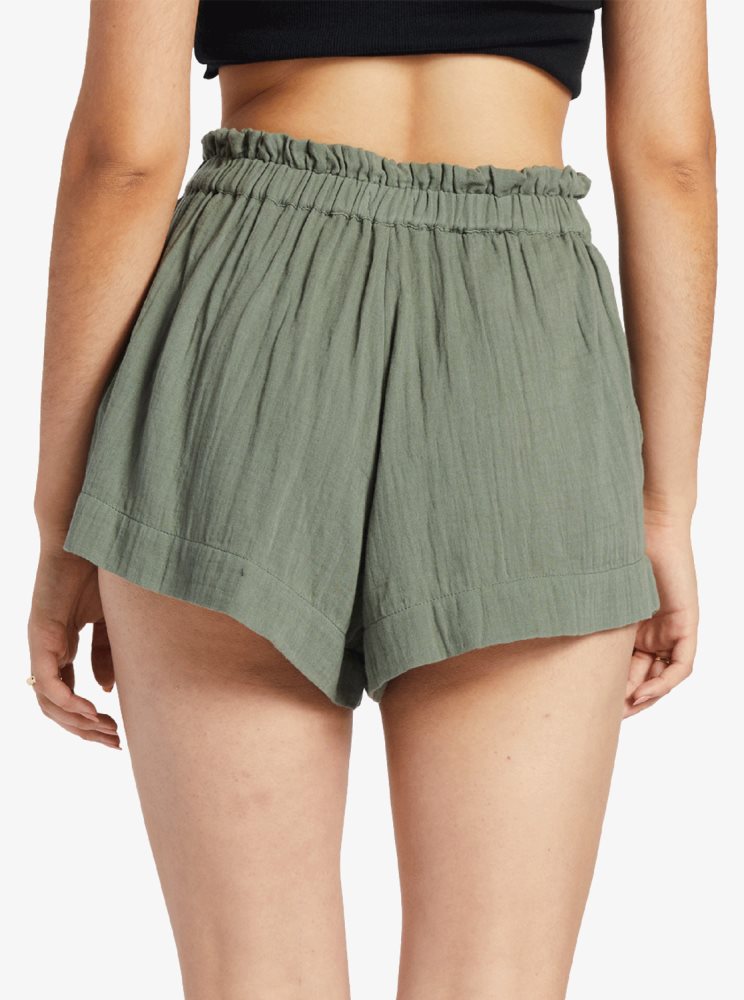 Shorts Roxy What A Vibe Beach Vert Femme | ROK-67603930