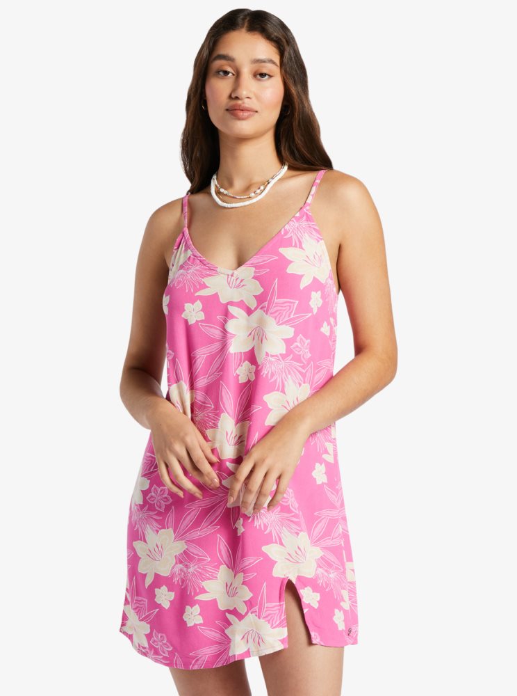 Peignoir Roxy Daytrip Mini V-Neck Slip Rose Femme | ENB-04120875