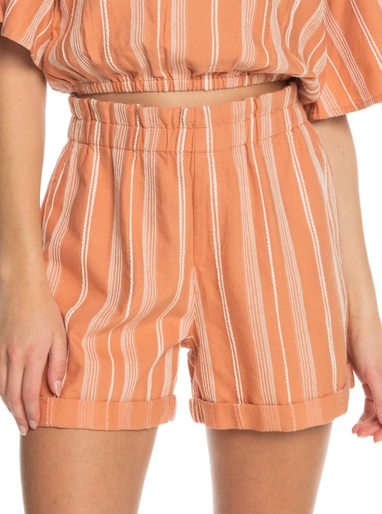 Shorts Roxy Sweeter Place Viscose Stripes Femme | OUJ-22522257