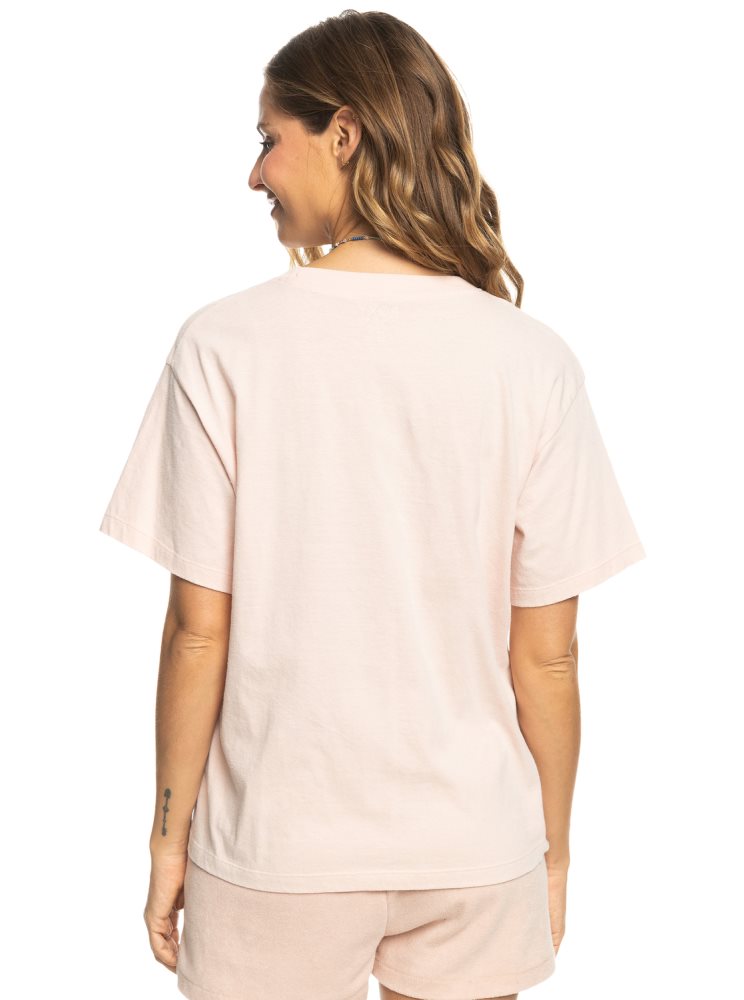 T Shirts Roxy Moonlight Sunset A Oversized Boyfriend Corail Femme | LJJ-35286601