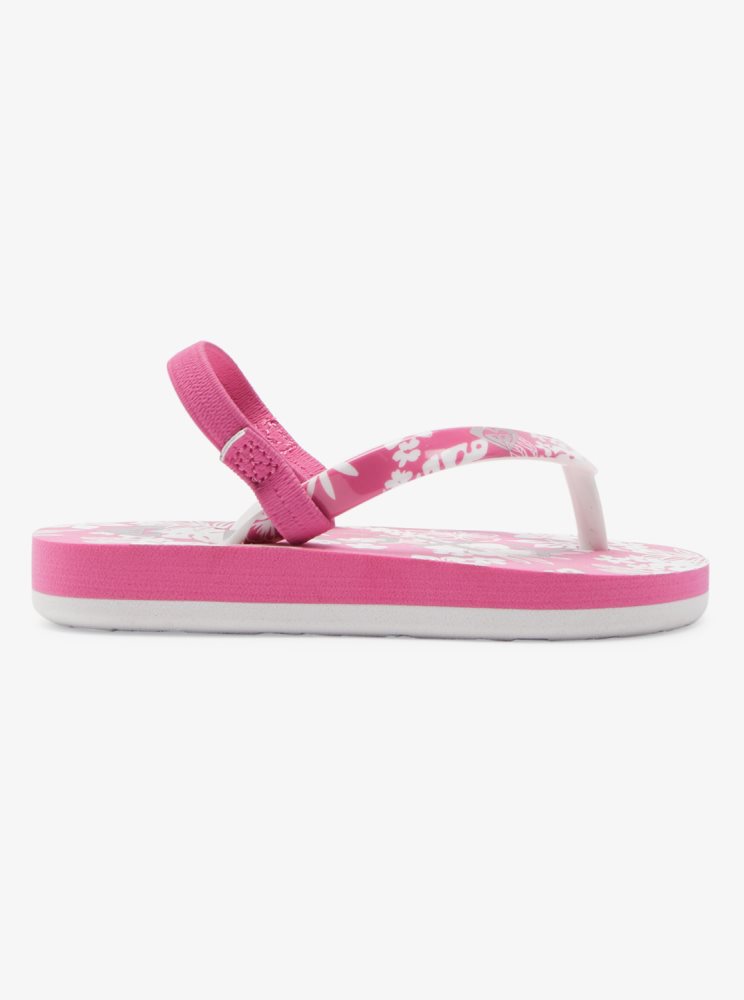 Sandales Roxy Pebbles Rose Blanche Enfant | UBV-10267715