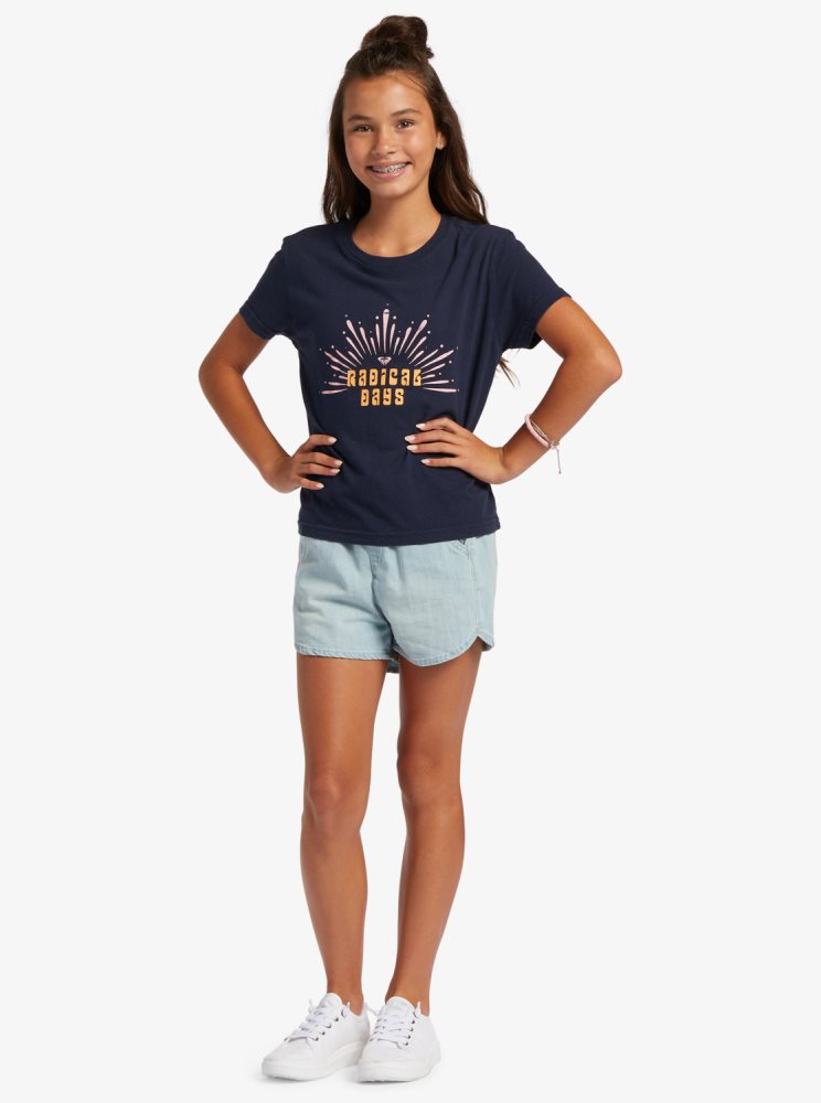 T Shirts Roxy 4-16 Radical Days Indigo Enfant | MDX-14609504