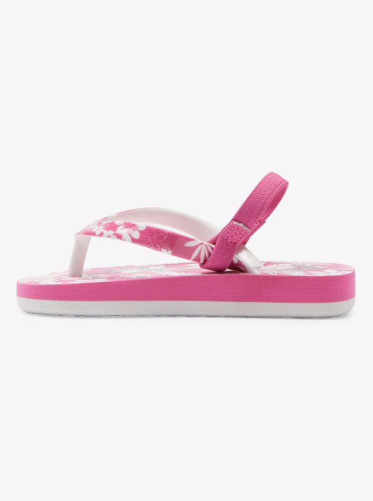 Sandales Roxy Pebbles Rose Blanche Enfant | UBV-10267715