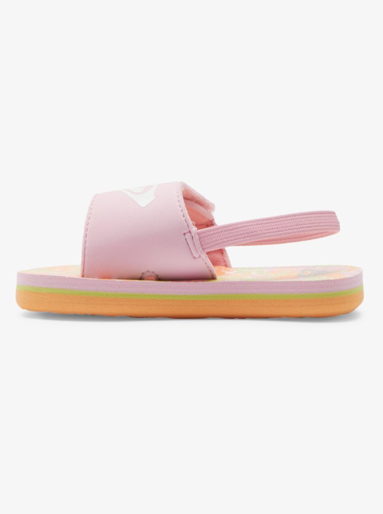 Sandales Roxy Finn Blanche Orange Rose Enfant | GVR-83592769