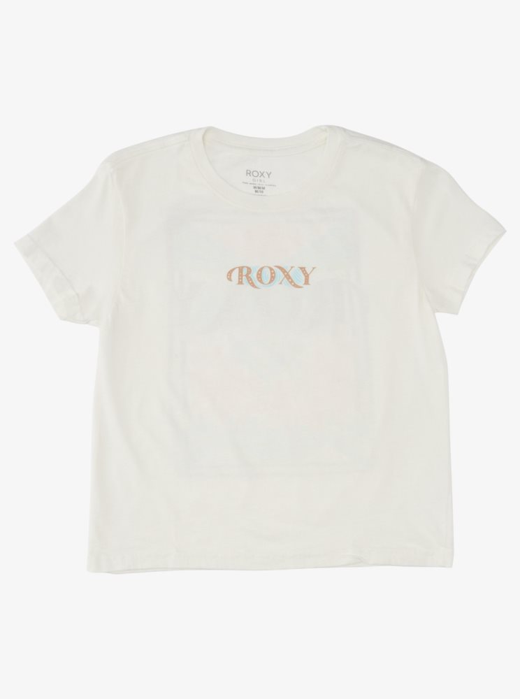 T Shirts Roxy 4-16 Rays Blanche Enfant | NTU-11864391