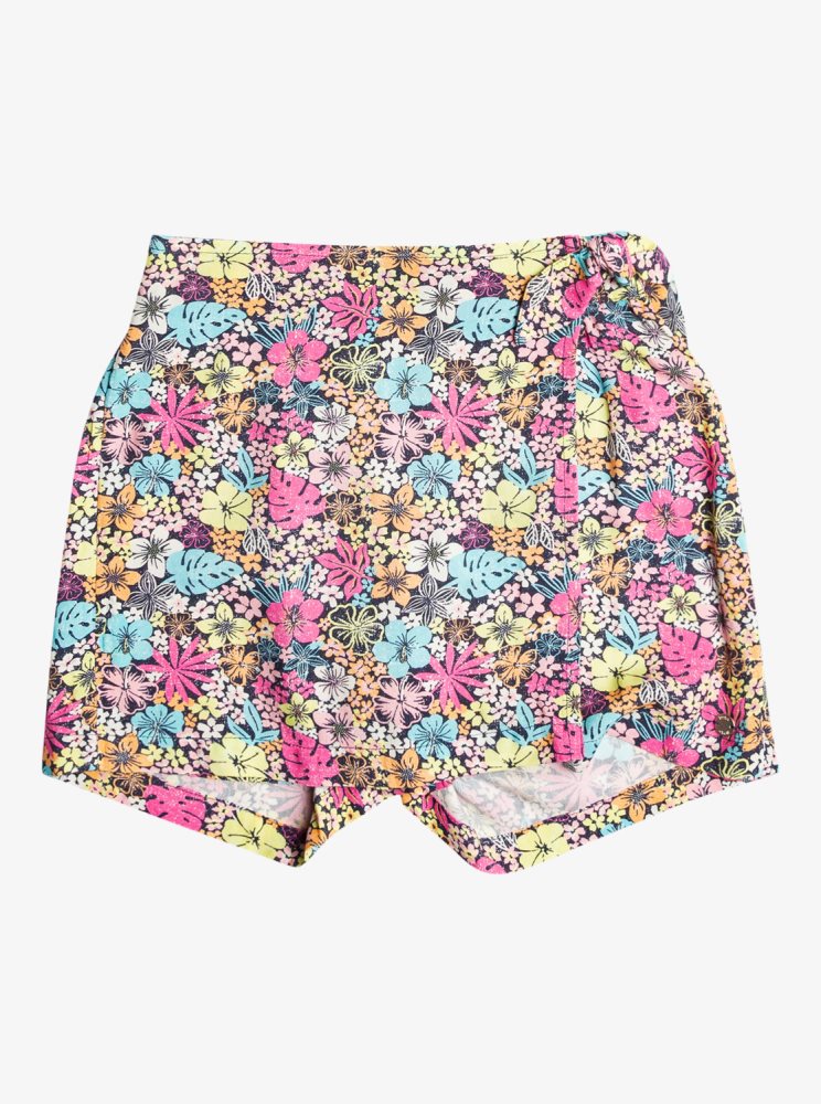 Shorts Roxy 4-16 Into The Unknown Wrap Skort Indigo Enfant | CBQ-13941812