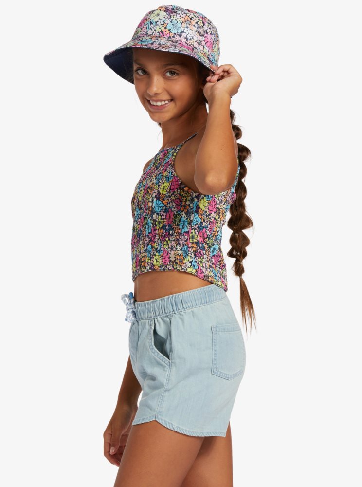 Hauts Roxy 4-16 Put It In A Love Song Lanières Crop Indigo Enfant | UOI-24047952