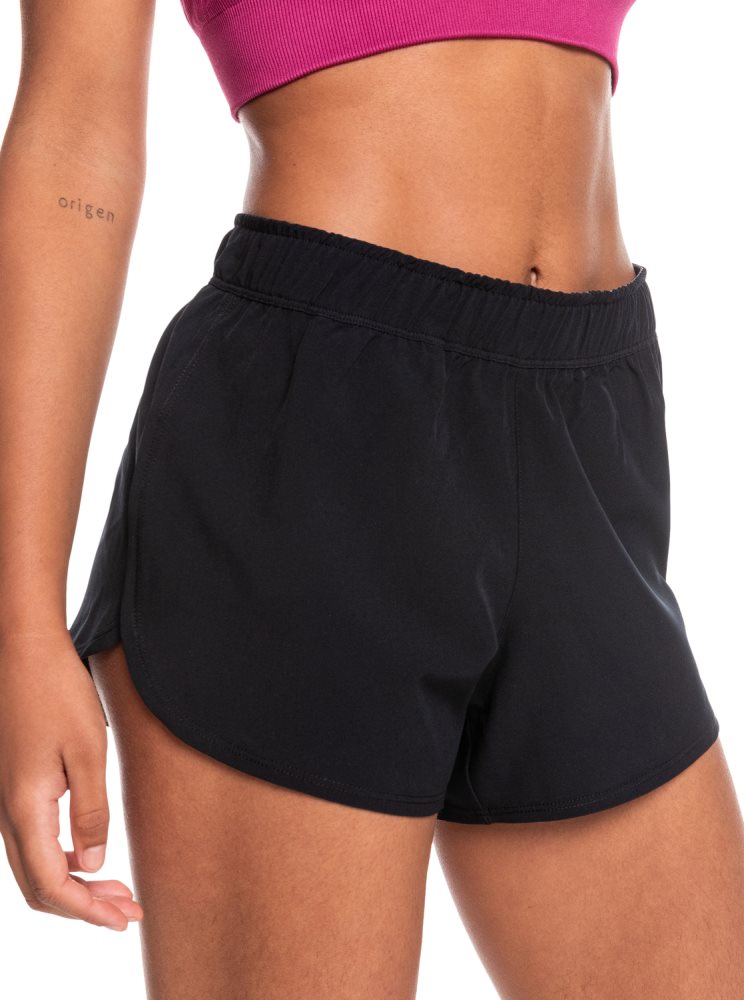 Shorts Roxy Corsica Calling Workout Grise Foncé Femme | XSA-42388145