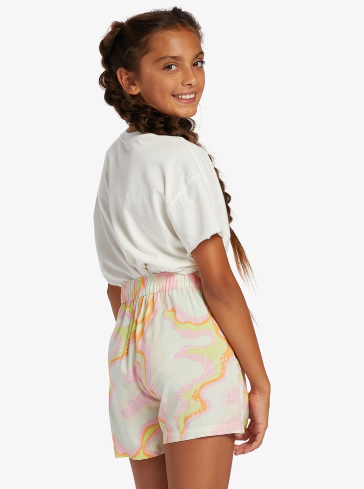 Shorts Roxy 4-16 Into The Unknown Wrap Skort Rose Stripes Enfant | CHS-12902591