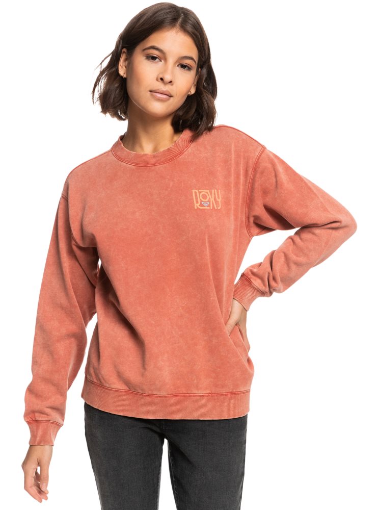 Sweats Roxy True Story Crew-Neck Rouge Femme | DVS-82983543