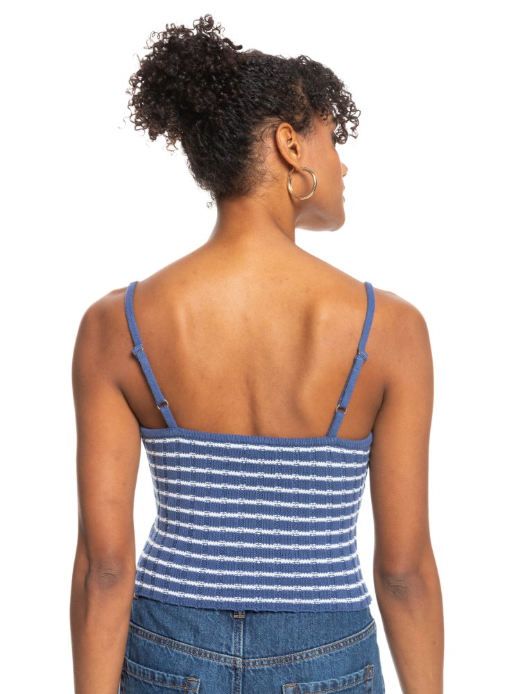 Hauts Roxy Dream Sign Stripe Knit Tube Bleu Femme | QBF-11500152