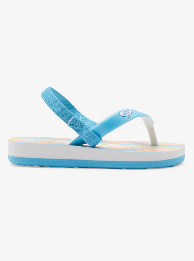 Tong Roxy Tahiti Bleu Stripes Enfant | FSC-83169231