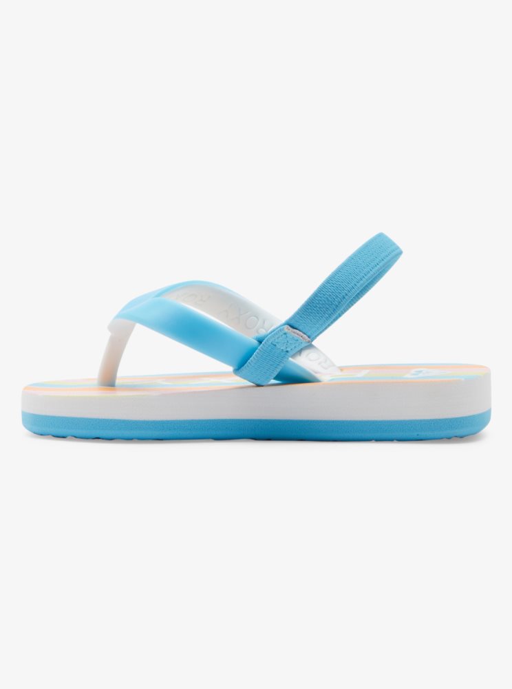 Tong Roxy Tahiti Bleu Stripes Enfant | FSC-83169231