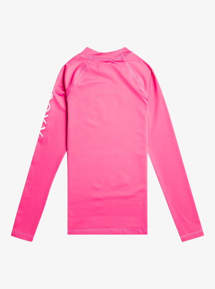 Rashguards Roxy 7-16 Whole Hearted Long Sleeve UPF 50 Rose Enfant | NUI-96361139