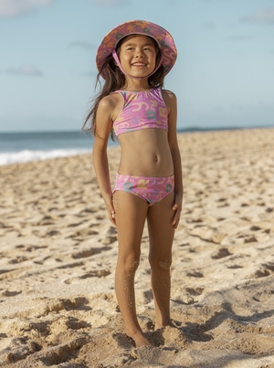 Bikini Roxy 2-7 Funny Bambino Crop Two Piece Set Violette Enfant | IWC-80746001