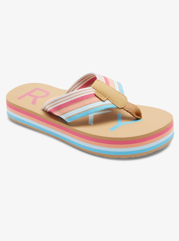 Sandales Roxy 4-16 Chika Hi Bleu Rose Enfant | MQX-91707859